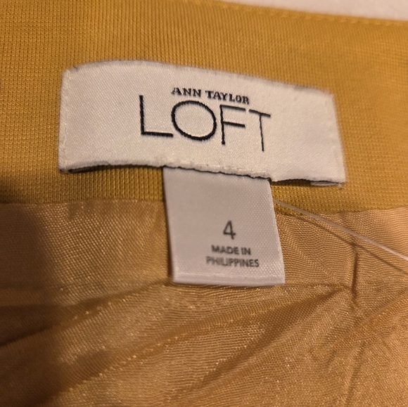 LOFT Yellow and Brown Pencil Skirt - Picture 9 of 13